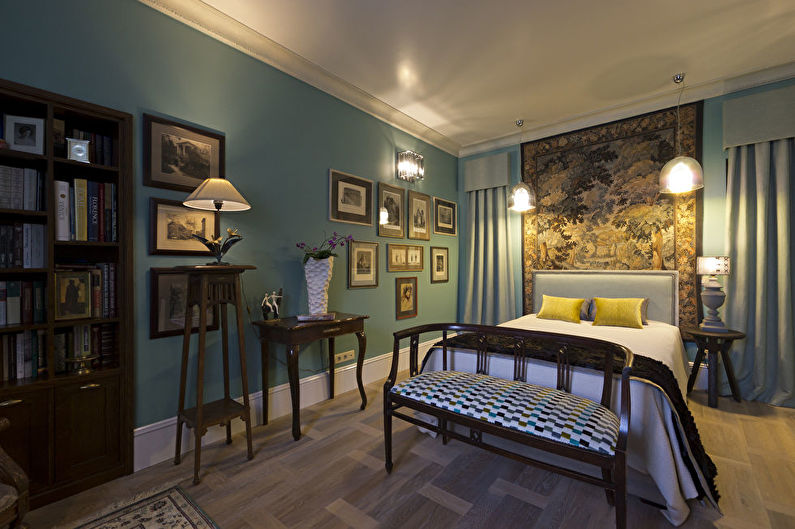 Indvendigt design soveværelse i klassisk stil - foto