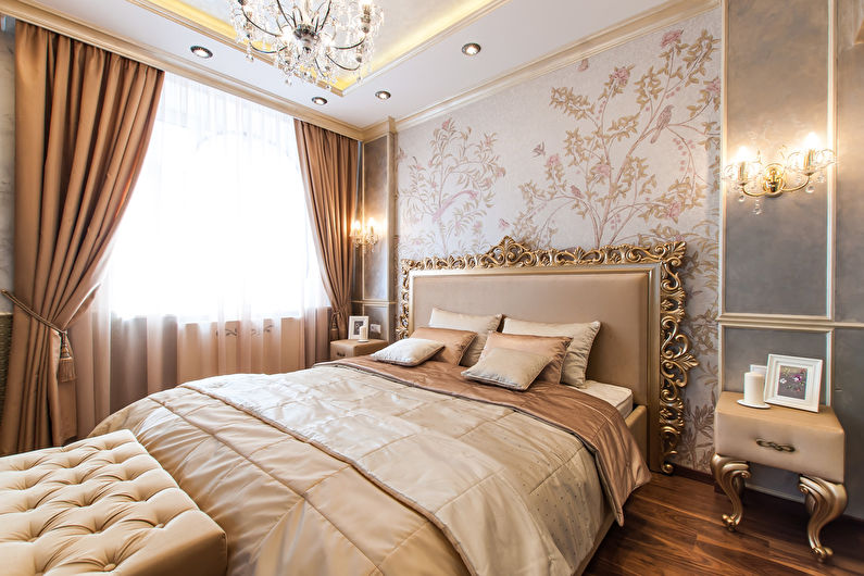 Спаваћа соба дизајна ентеријера у класичном стилу - фото