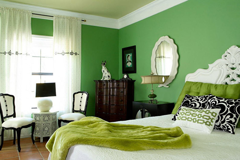 Green color in the interior - Effect on the psyche, features