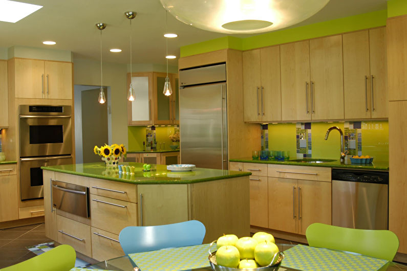 Zelená s hnědou - kombinace barev v interiéru