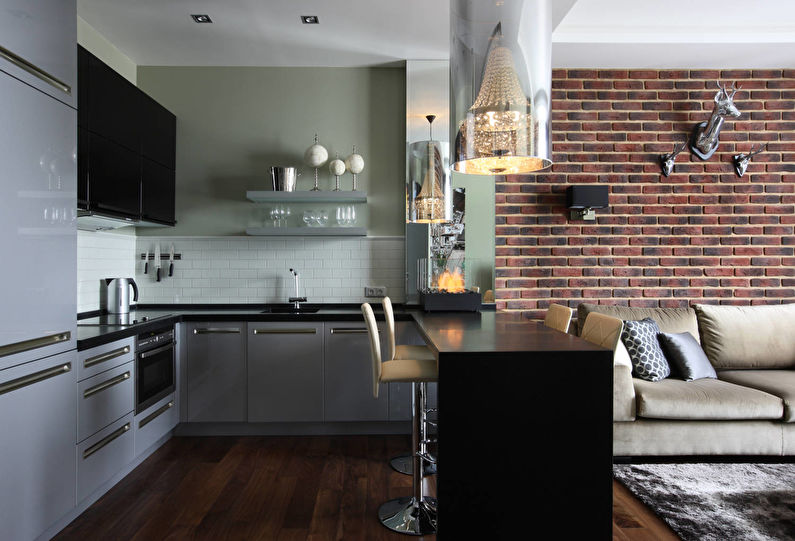 Cucina-soggiorno in stile loft - Interior Design