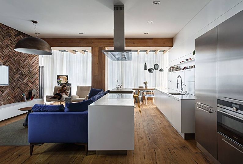 Design de interiores de uma sala de cozinha - foto