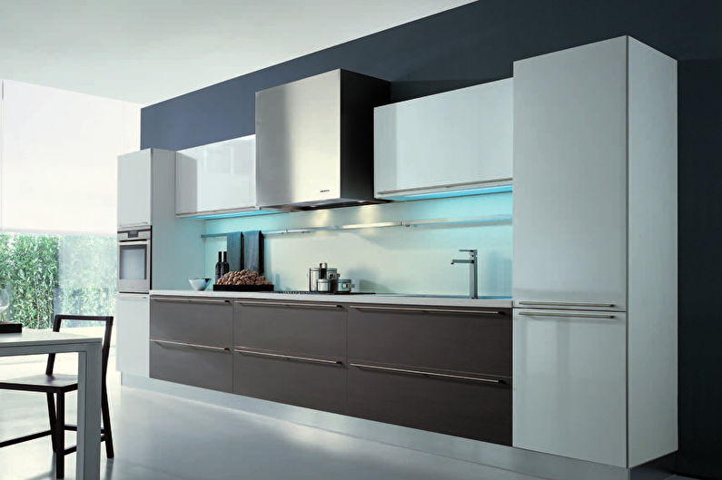 Beépített konyha a minimalizmus stílusában - Belsőépítészet