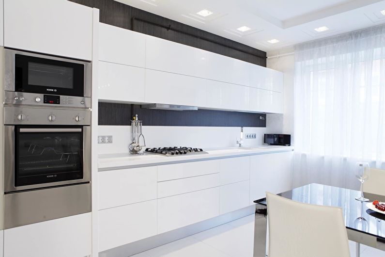 Įmontuojama minimalizmo stiliaus virtuvė - interjero dizainas
