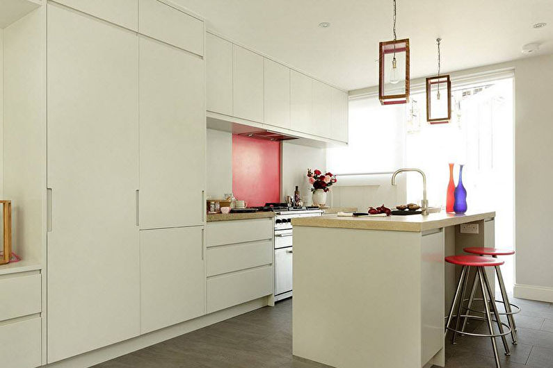 Integruotos virtuvės - nuotrauka, interjero dizainas