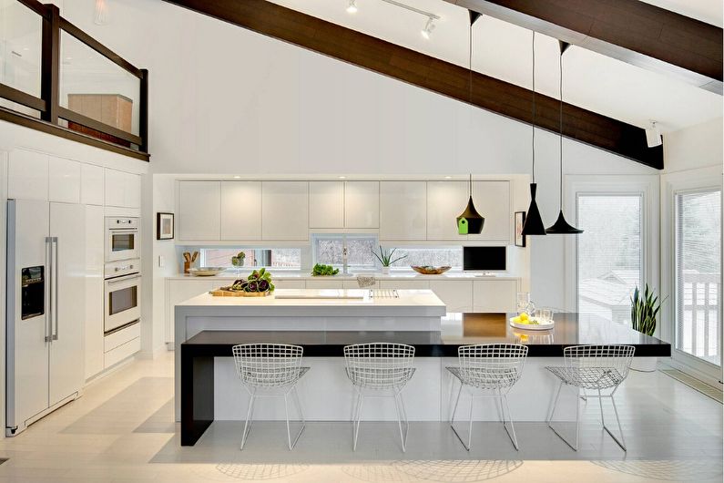 Iebūvētās virtuves - foto, interjera dizains