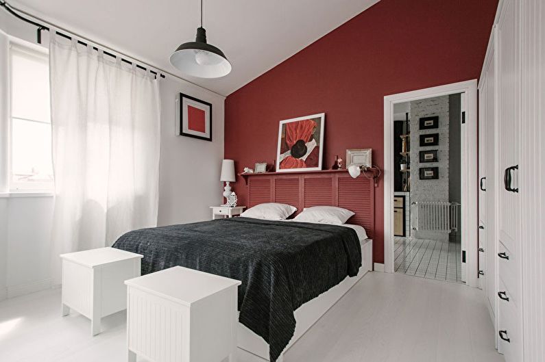 Čierna a biela a červená - kombinácia farieb v interiéri