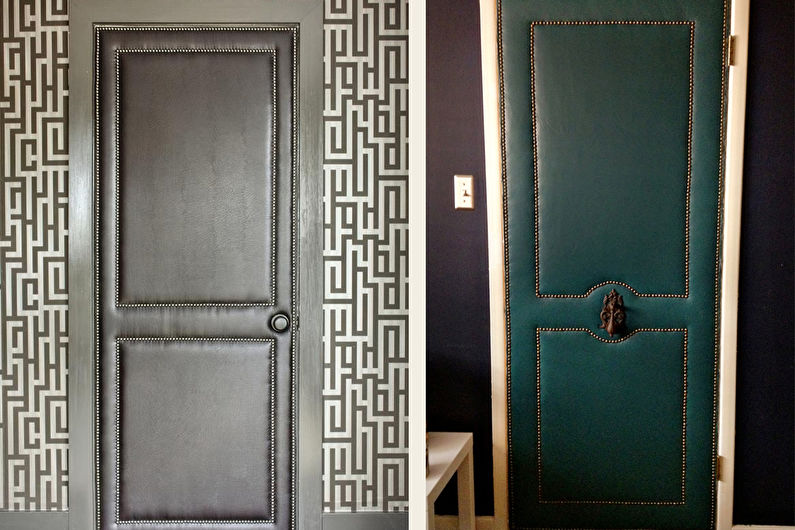 „Pasidaryk pats“ senų durų dekoras - odinis