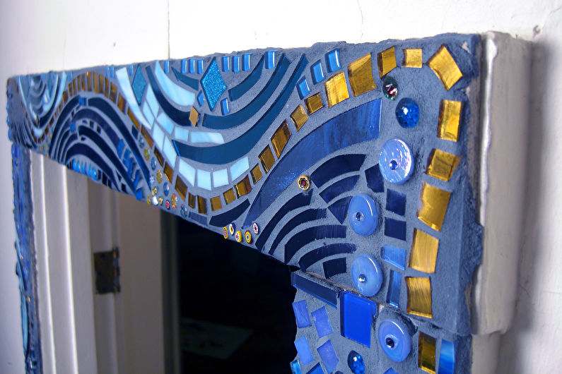 DIY porta velha decoração - mosaico