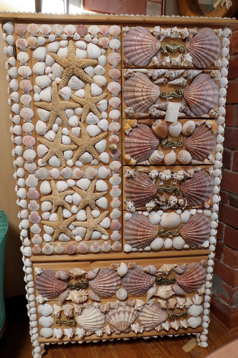 Decoração de armário antigo DIY - mosaico