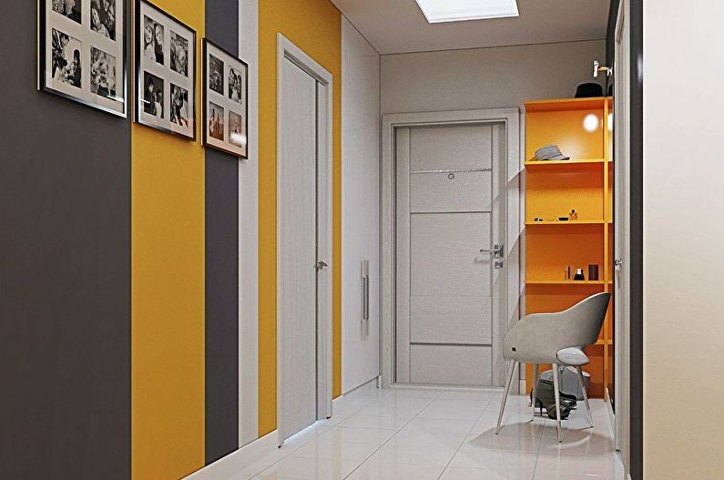Vestíbulo naranja en Jruschov - Diseño de interiores