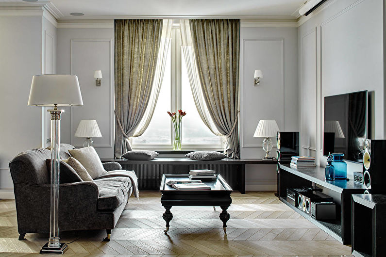 Klasické záclony do obývacího pokoje