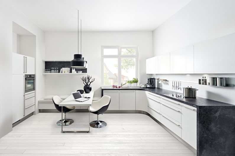 Hvitt kjøkken - interiørdesign