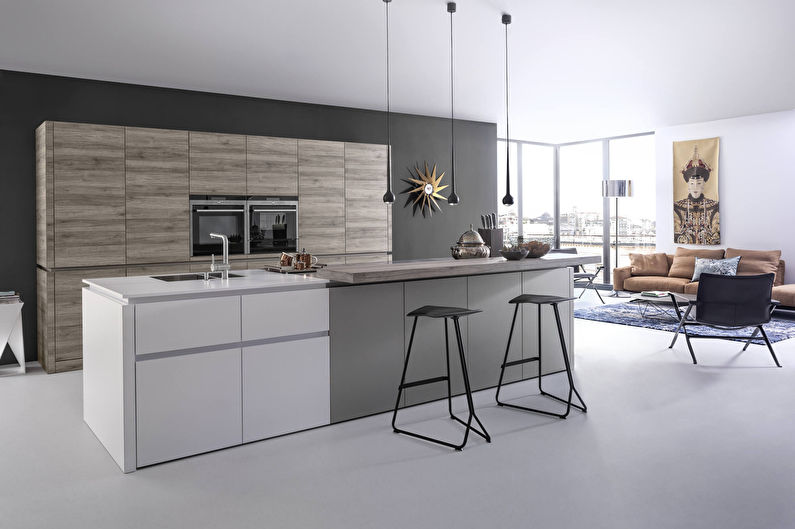 Bucătărie gri - design interior