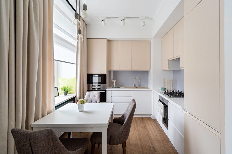 Béžová kuchyň - interiérový design