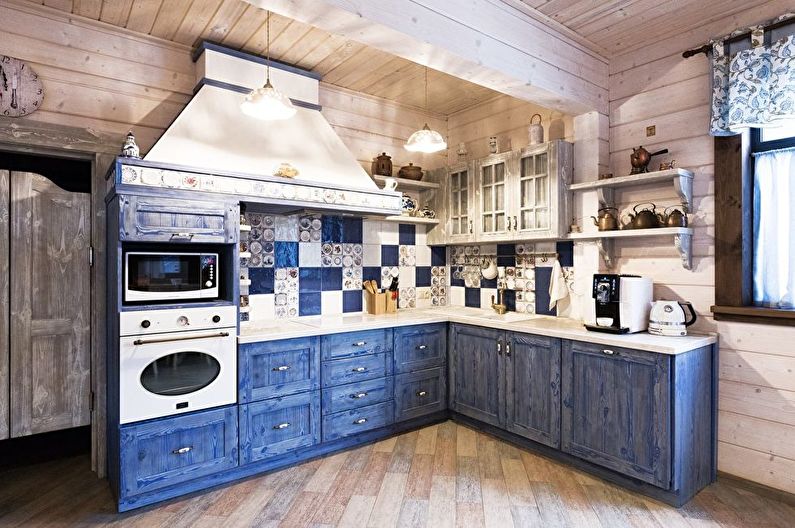Kék konyha - belsőépítészet