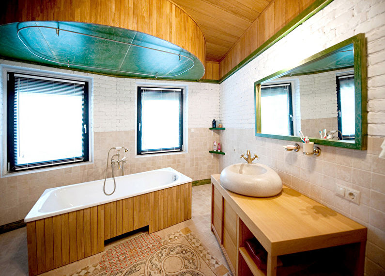 Kupaonica u seoskoj kući od čistog kamena