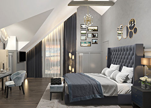 Антрацит: Дизайн на спалня