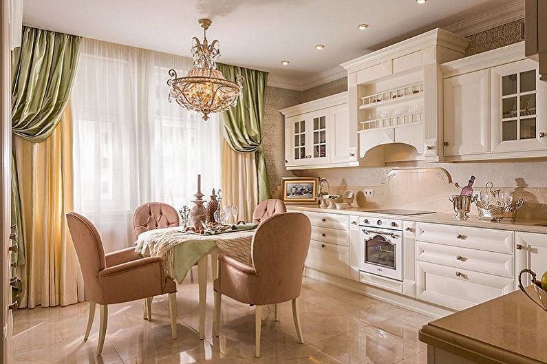 Kjøkken 15 kvm i klassisk stil - Interiørdesign