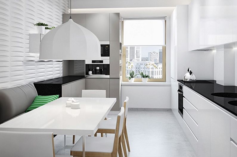 Cocina de 15 m2. en un estilo moderno - Diseño de interiores