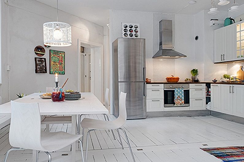 Kuchnia 15 m2 w stylu skandynawskim - architektura wnętrz