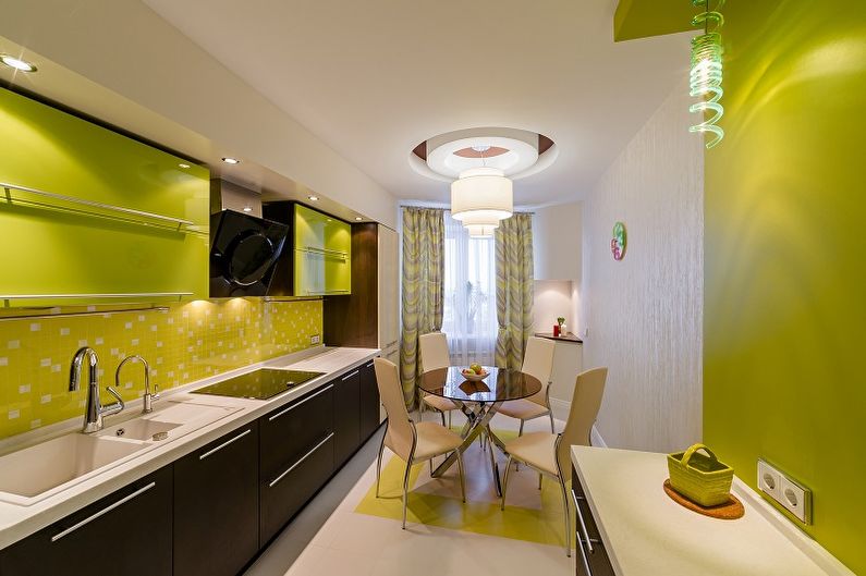 Zelena kuhinja 15 m² - Dizajn interijera