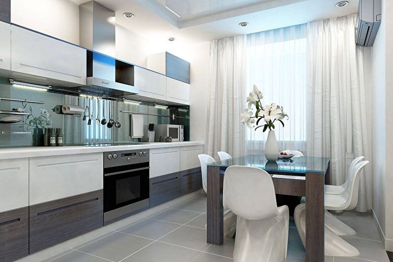 Dizajn kuhinje 15 m² - Fotografija