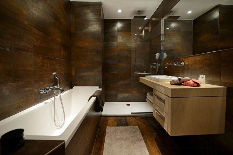 Dekoration des Badezimmers mit Dusche - Porzellan Steinzeug