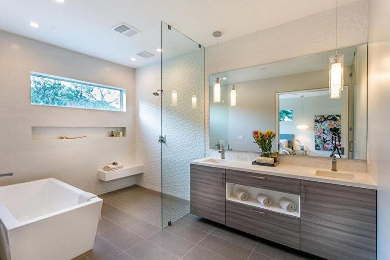 Banheiro com chuveiro - design de interiores
