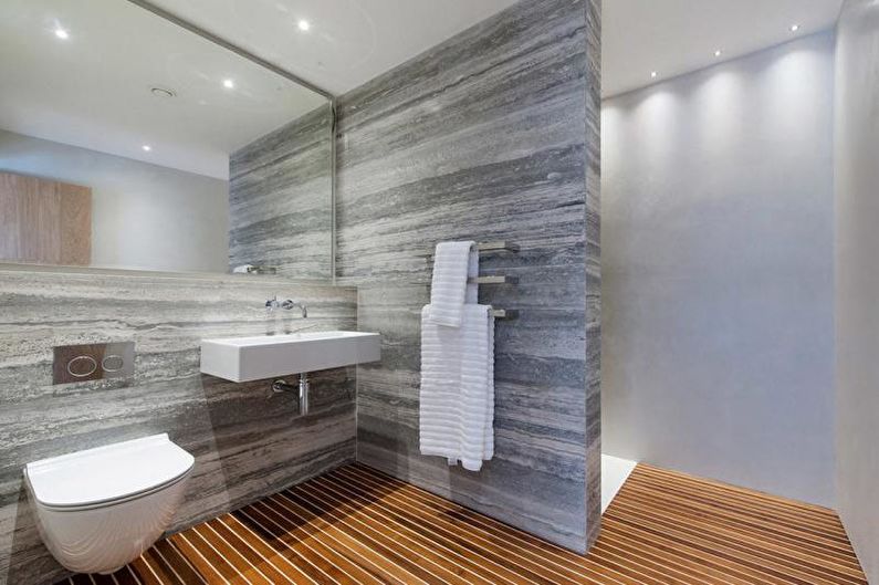 Zuhanyzós fürdőszoba - belsőépítészeti fénykép