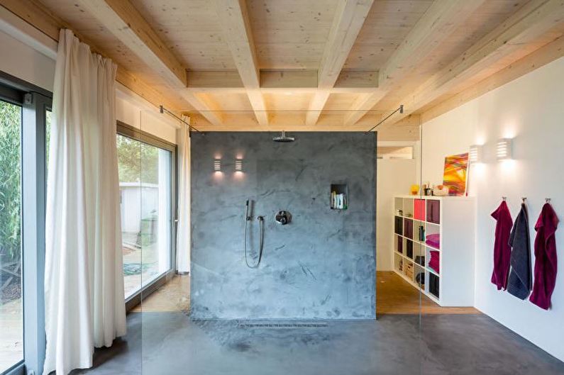 Koupelna se sprchou - design interiéru fotografie
