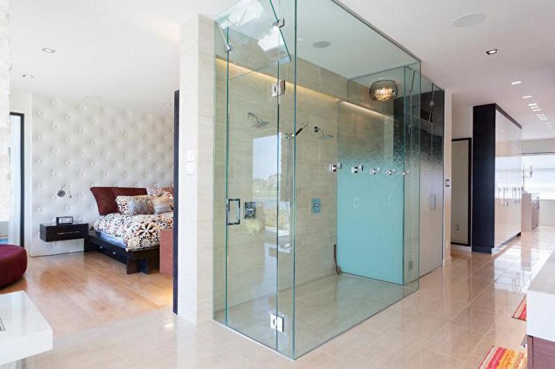 Salle de bain avec douche - photo d'architecture d'intérieur