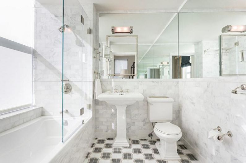 Badeværelse med bruser - foto af interiørdesign