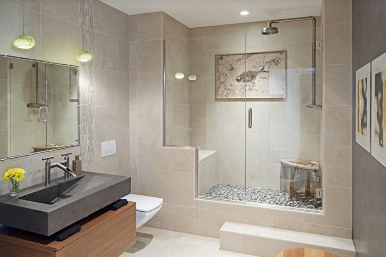 Baño con ducha - foto de diseño de interiores