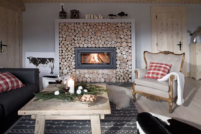 Scandinavian style fireplace
