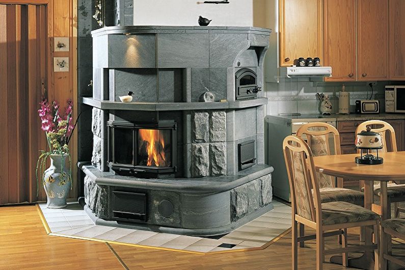 Fireplace sa interior - larawan