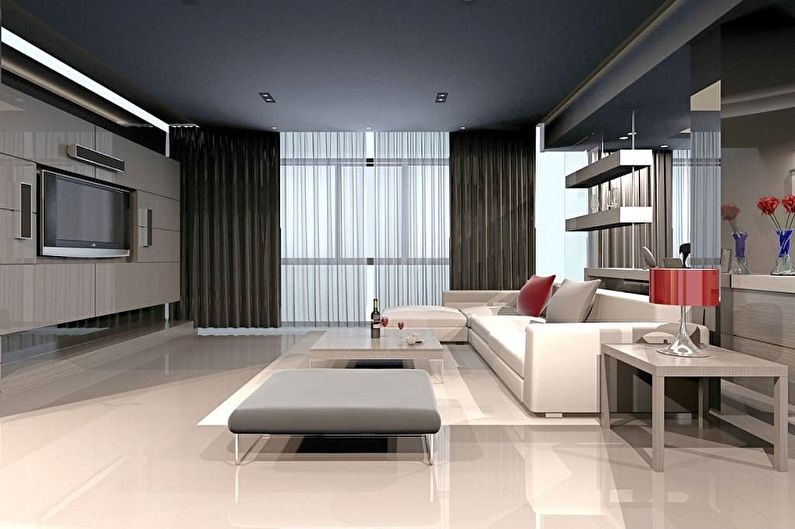 High-tech Living Room Design - Gulvfinish