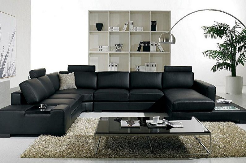 High-tech design obývacího pokoje - nábytek