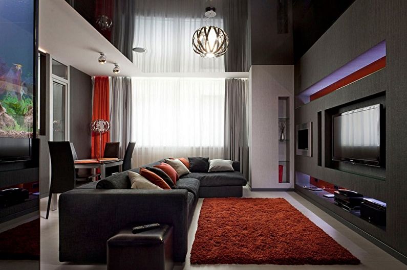 Salon de style high-tech - photo de design d'intérieur