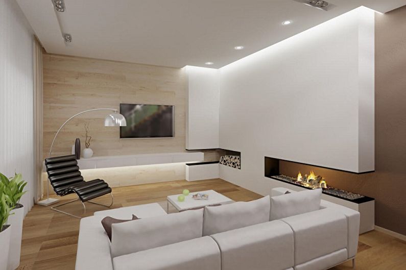 Salon de style high-tech - photo de design d'intérieur