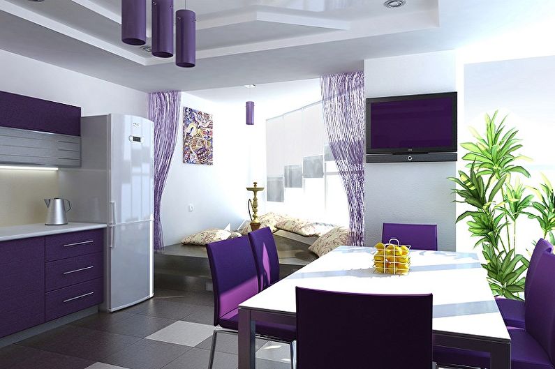 Purple Kitchen Design Features