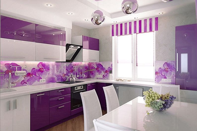 Caractéristiques de conception de cuisine violette
