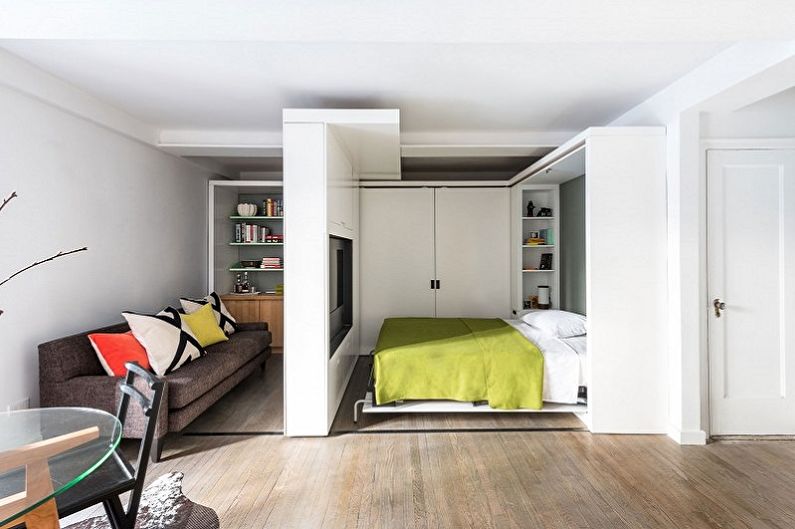 Layout av en lägenhet med ett rum - foto