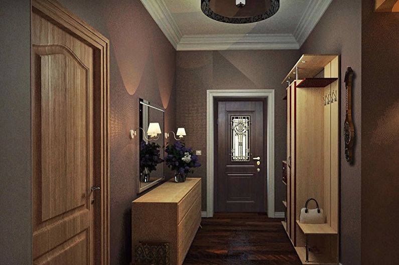 Corridor sa apartment - larawan sa interior design