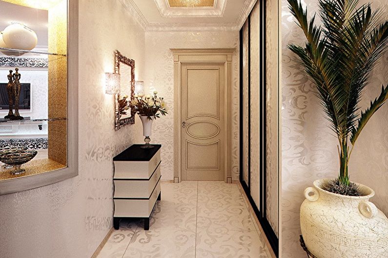 Couloir dans l'appartement - photo de design d'intérieur