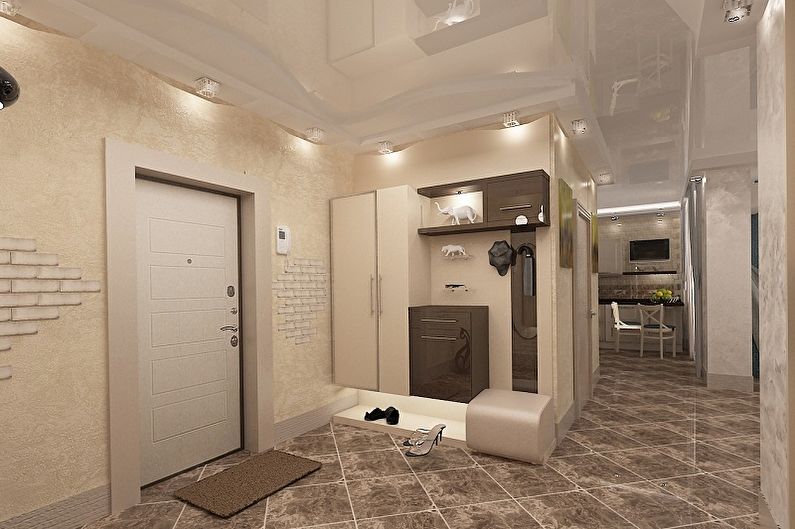 Korridor i lejligheden - interiørdesignfoto