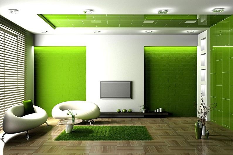 Са којим се бојама зелена комбинира - фотографија интеријера
