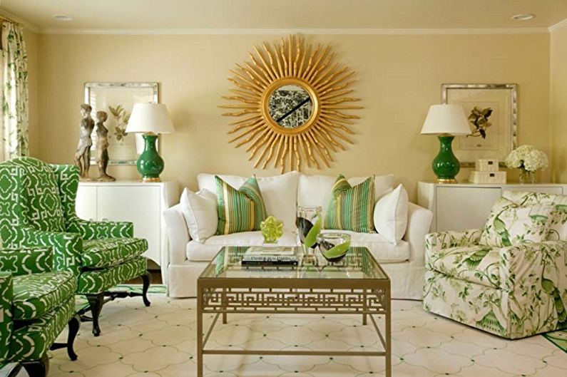 S jakými barvami se zelená kombinuje - fotografie interiérů