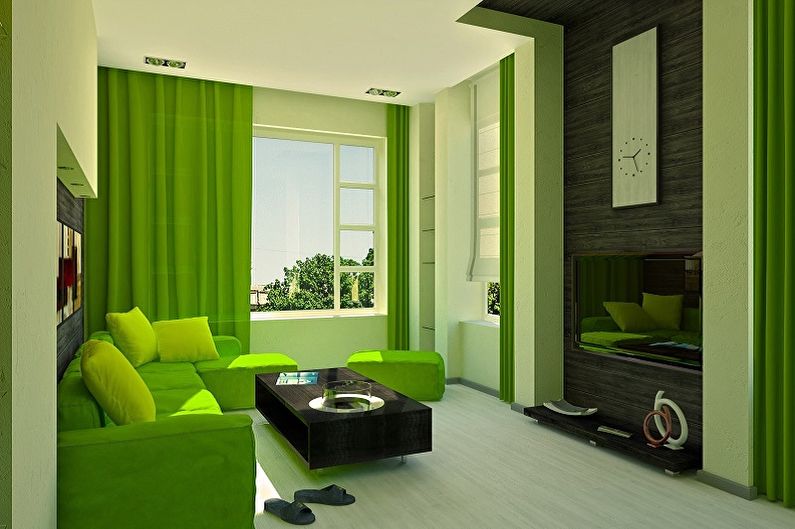 S ktorými farbami sa zelená spája - fotografia interiérov