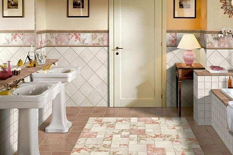 Jenis jubin lantai untuk bilik mandi - Jubin tanpa enamel